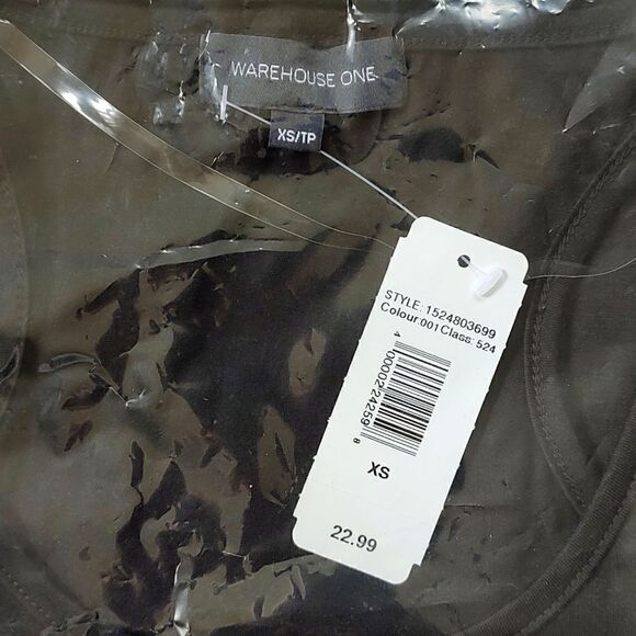 New With Tag Size XS Warehouse One Women's Black F Bomb Racerback Tank - Picture 7 of 8